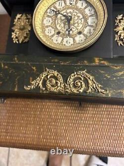 Antique Seth Thomas Style? Mantel Lions Head Handled Clock