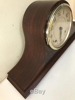 Antique Seth Thomas Tambour Mantle Shelf Chime Clock With Key