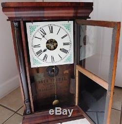 Antique Seth Thomas Thomaston OG Ogee Weight Driven Wall Shelf Clock Very Nice