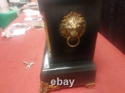 Antique Seth Thomas Three Pillar Lion Heads Mantel Clock. Works-Runs A1. Ex Cond