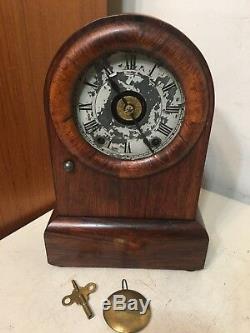 Antique Seth Thomas Tudor Mantle Clock Small Size With Alarm