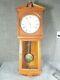 Antique Seth Thomas Umbria Oak Wall Regulator Clock A-1 Condition