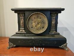 Antique Seth Thomas VTG Mantle Clock Patented 1880 #9981 Working