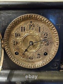 Antique Seth Thomas VTG Mantle Clock Patented 1880 #9981 Working