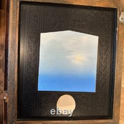 Antique Seth Thomas Wall Clock Mantle Good Condition Lake Scene Weights Included