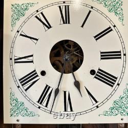 Antique Seth Thomas Wall Clock Mantle Good Condition Lake Scene Weights Included