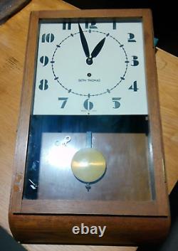 Antique Seth Thomas Wall Clock NO BADGE AT BOTTOM OF CLOCK