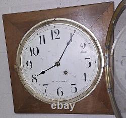 Antique Seth Thomas Wall/ Gallery Clock With Pendulum & Key Working 16 Square