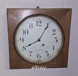 Antique Seth Thomas Wall/ Gallery Clock With Pendulum & Key Working 16 Square