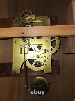 Antique Seth Thomas Wall/ Gallery Clock With Pendulum & Key Working 16 Square