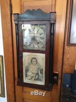 Antique Seth Thomas Wall Mantel Clock Beautiful Original Directions Inside