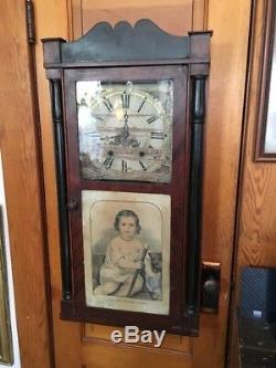 Antique Seth Thomas Wall Mantel Clock Beautiful Original Directions Inside