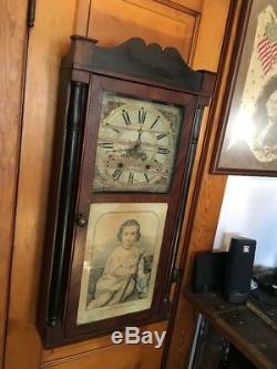 Antique Seth Thomas Wall Mantel Clock Beautiful Original Directions Inside