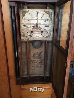 Antique Seth Thomas Wall Mantel Clock Beautiful Original Directions Inside