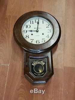 Antique Seth Thomas Wall Regulator Clock Circa 1950'70's Free Ship