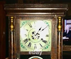 Antique Seth Thomas Weight Driven Mantel Clock Works No Key