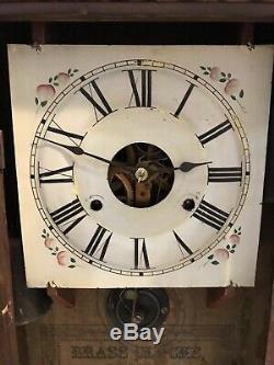 Antique Seth Thomas Weight Driven Movement Wall Or Mantle Clock