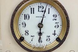 Antique Seth Thomas White Adamantine 8 Day Mantel Clock Tested/Oiled