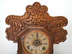 Antique Seth Thomas Wind Up Chime Mantel / Shelf 8-day Clock Works