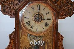 Antique Seth Thomas Wind Up Chime Mantel / Shelf 8-day Clock Works