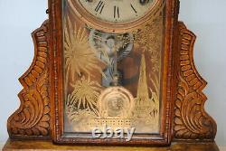 Antique Seth Thomas Wind Up Chime Mantel / Shelf 8-day Clock Works