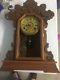 Antique-seth Thomas Wood Clock-for Parts-or To Restore-numbered #298 With Key