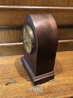 Antique Seth Thomas Wood Gothic Cathedral Bell Chime Clock. 13.5 (NEEDS OILED)