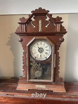 Antique Seth Thomas Wood Mantle Clock With Chimes