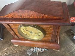 Antique Seth Thomas Wooden Celluloid Adamantine Mantel Clock, 13wide