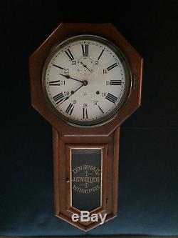 Antique Seth Thomas World Model Drop Octagon Wall Clock (15 Day) Circa 1910