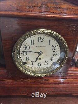 Antique Seth Thomas adamantine mantel clock Runs With Key