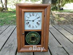 Antique Seth Thomas clock Co. Small Ogee 30 hour clock, key wind, made 1800's