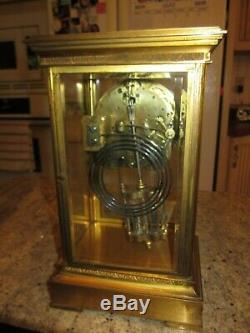 Antique Seth Thomas crystal regulator clock runs