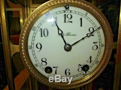 Antique Seth Thomas crystal regulator clock runs