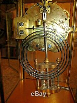 Antique Seth Thomas crystal regulator clock runs