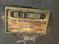 Antique Seth Thomas mantel clock No 19 Tambour