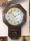 Antique Seth Thomas School Clock. Wood Case Time Only. Working