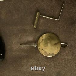 Antique Seth Thomas wall Clock Rare Pendulum And key For restoration/parts