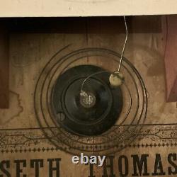 Antique Seth Thomas wall Clock Rare Pendulum And key For restoration/parts