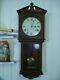 Antique Seth Thomas Walnut Wall Clock Works Withchime Must See Emile Jacot Jewelry