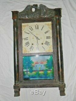 Antique Seth Thomas wooden works clock 1830