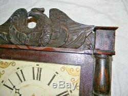 Antique Seth Thomas wooden works clock 1830