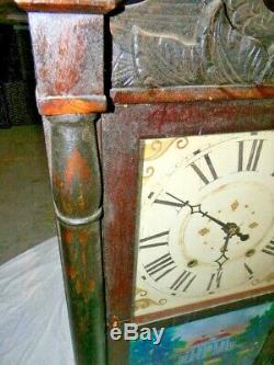 Antique Seth Thomas wooden works clock 1830