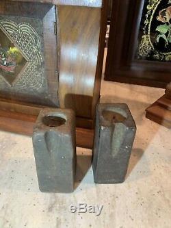 Antique SethThomas Weight Driven Plymouth HollowTriple Deck Column Shelf Clock