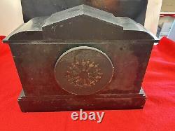 Antique Slate And Marble Open Escapement French Mantle Clock Seth Thomas