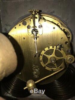 Antique Solid Stone Masonic Moon Star Heart Cross Seth Thomas Clock for Repair