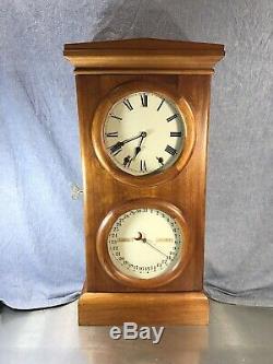 Antique Style Seth Thomas Double Dial Calendar Clock Month 8 Day Movement Date