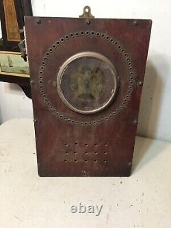 Antique Time Clock Seth Thomas Movement With Alarm Bell Zig Zag Naval Course