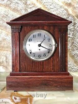 Antique USA Seth Thomas 4 Bell Sonora Chime Clock, Double Movement & Pendulum