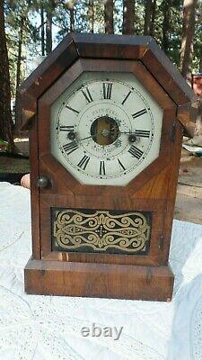 Antique USA Seth Thomas Wall & Mantle Clock With Pendulum Dated 1863